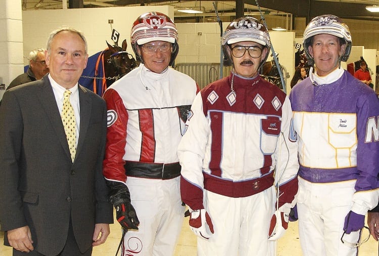 Loewe (left) with Hall of Fame drivers Dave Palone, John Campbell and David Miller | Brad Conrad