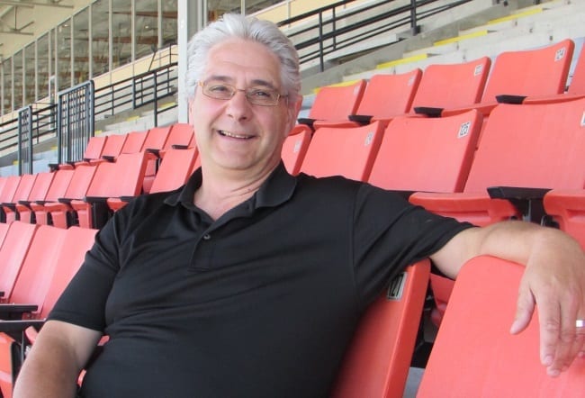 Dan Gall (in the grandstand at The Raceway at The Western Fair District), is leaving his position as the general manager of the OLG’s slot hall at Western Fair to become the president and CEO of Standardbred Canada | Dave Briggs