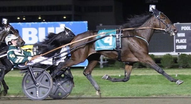Ariana G (Yannick Gingras) came from three lengths back at the top of the stretch to defeat her stablemate Princess Aurora in 1:53.4. | Michael Lisa