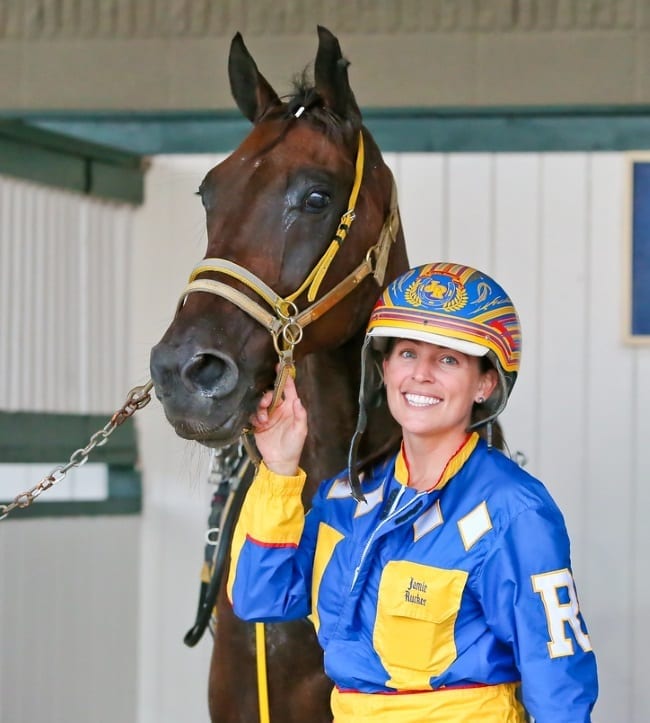 After working for Ron Burke for 10 years, Jamie Macomber (with the great Foiled Again at the 2015 Dan Patch) is going out on her own with her husband, Ricky Macomber | Dean Gillette