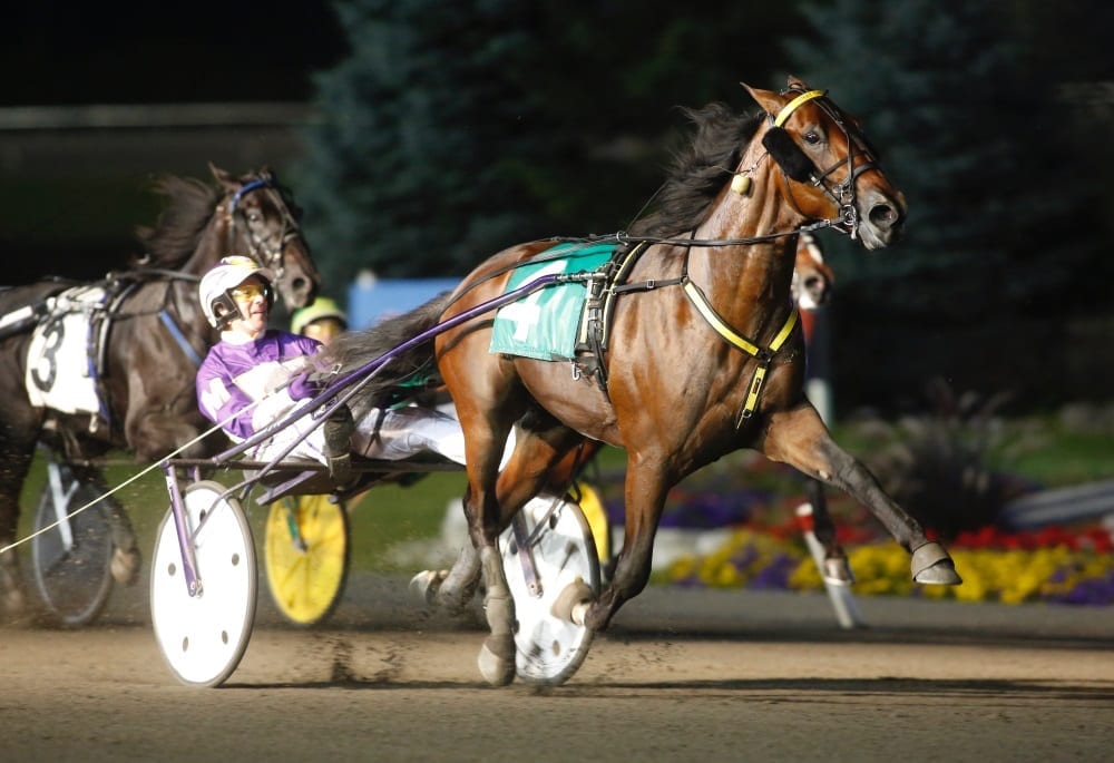 What The Hill (David Miller) set a 1:51.4 stakes record while winning the $684,000 Canadian Trotting Classic at Mohawk | Dave Landry
