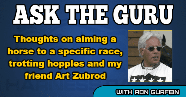 Thoughts on aiming a horse to a specific race, trotting hopples and my friend Art Zubrod