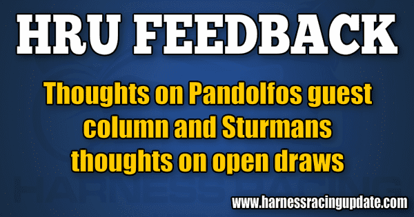 Thoughts on Pandolfo’s guest column and Sturman’s thoughts on open draws