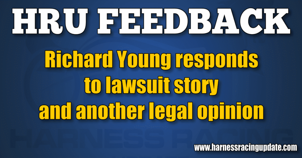 Richard Young responds to lawsuit story and another legal opinion
