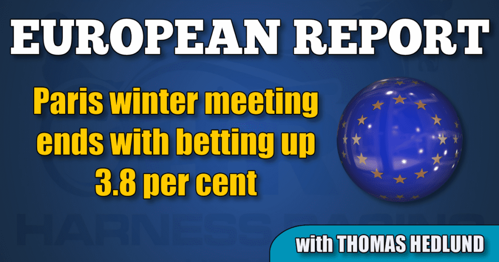Paris winter meeting ends with betting up 3.8 per cent