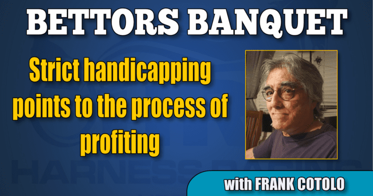 Strict handicapping points to the process of profiting