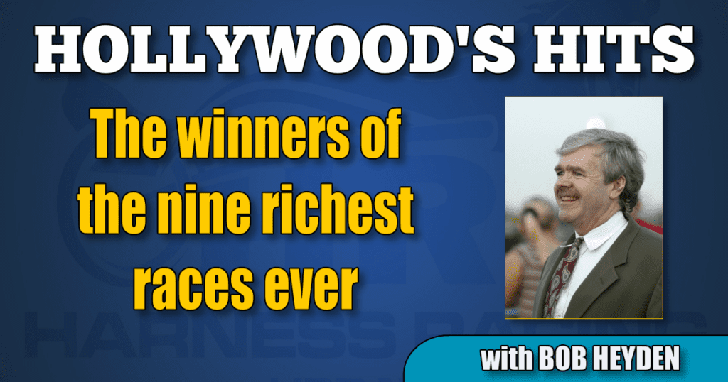 The winners of the nine richest races ever