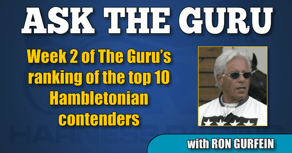 Week 2 of The Guru’s ranking of the top 10 Hambletonian contenders:
