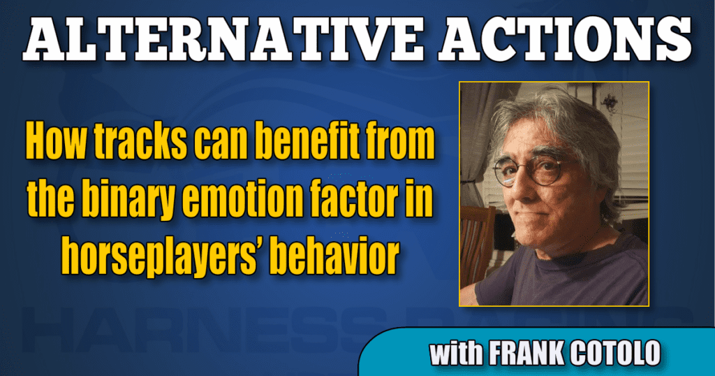 How tracks can benefit from the binary emotion factor in horseplayers’ behavior