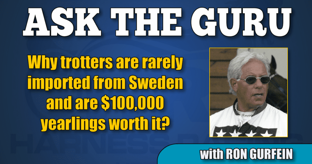 Why trotters are rarely imported from Sweden and are $100,000 yearlings worth it?
