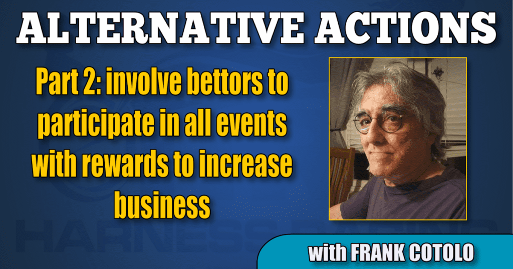 Part 2: involve bettors to participate in all events with rewards to increase business