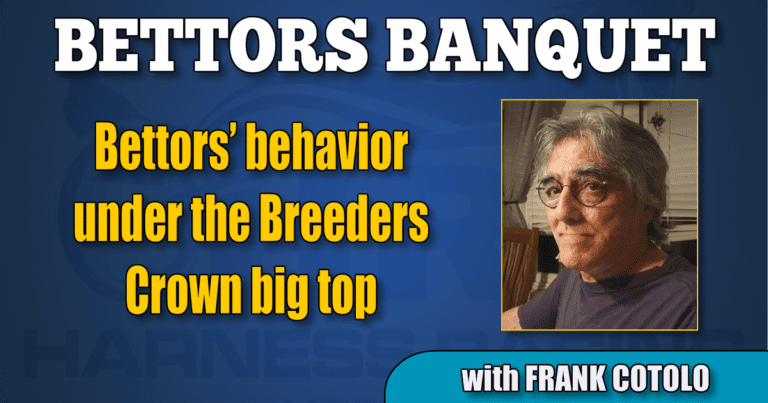 Bettors’ behavior under the Breeders Crown big top