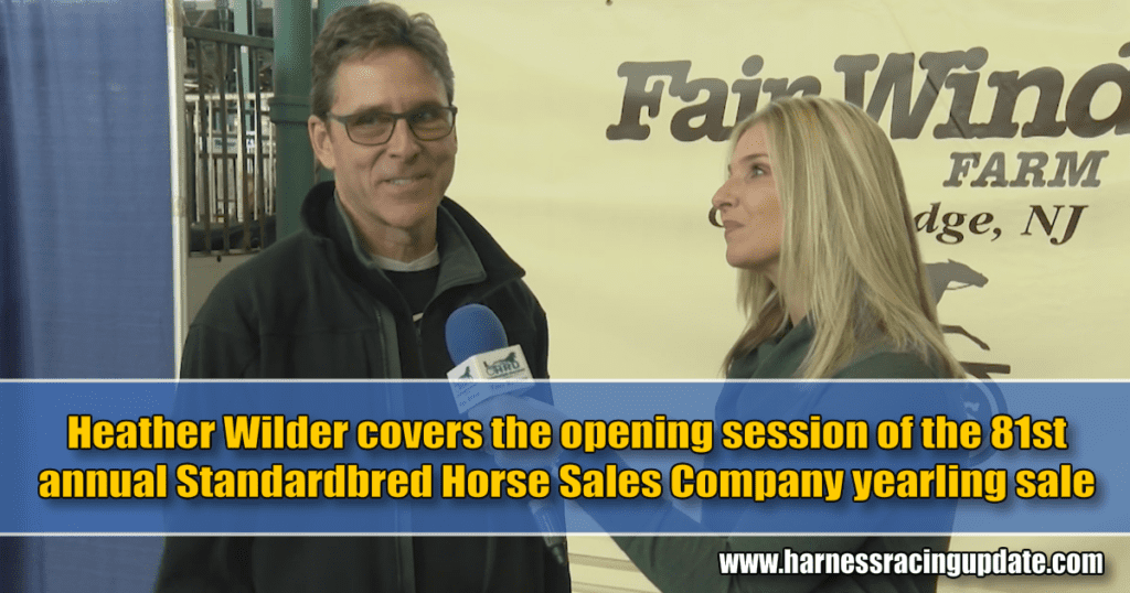 Heather Wilder covers the opening session of the 81st annual Standardbred Horse Sales Company yearling sale