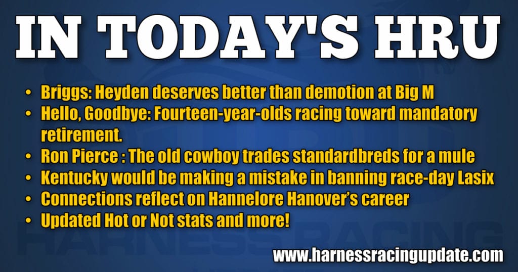 Heyden demoted to “fill-in” status at Meadowlands Heyden demoted to “fill-in” status at Meadowlands