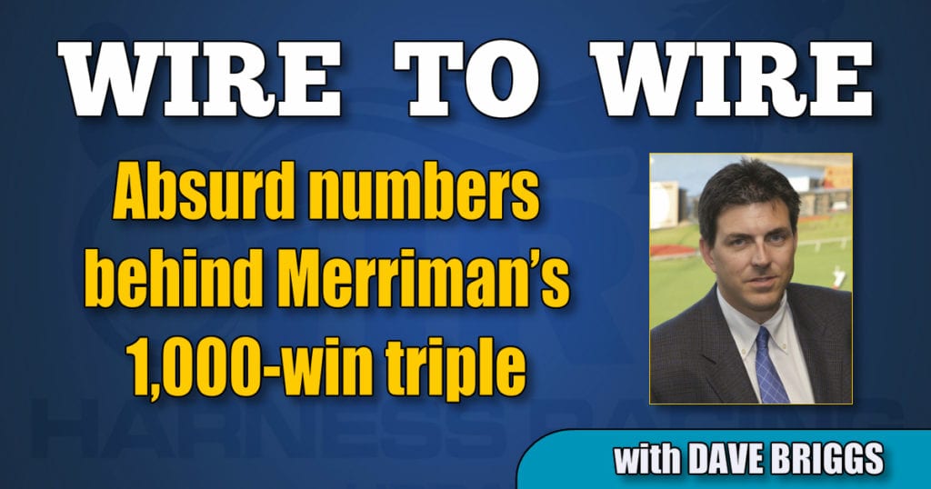 Absurd numbers behind Merriman’s 1,000-win triple