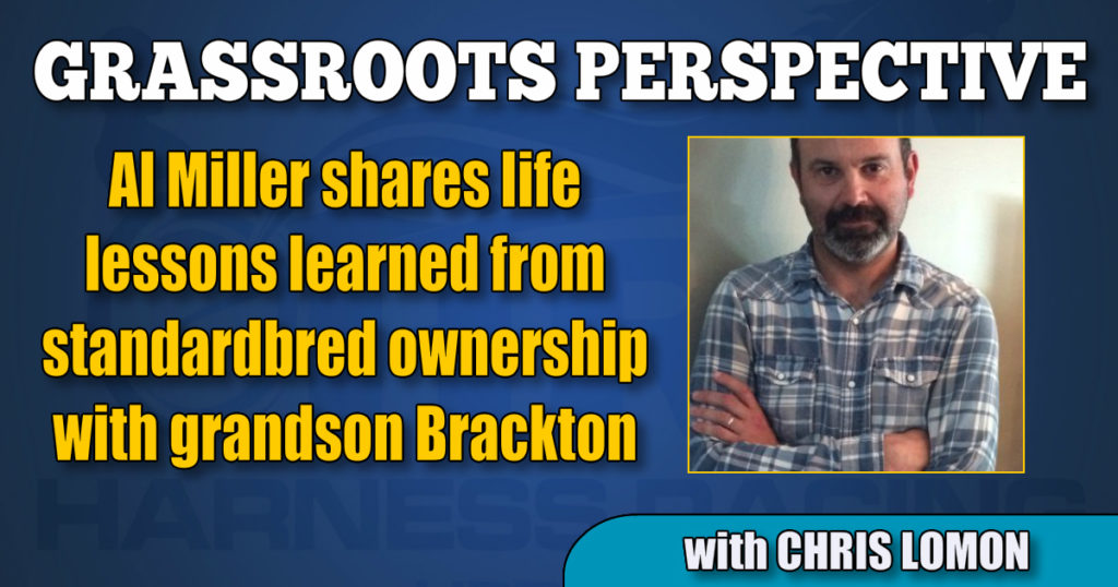 Al Miller shares life lessons learned from standardbred ownership with grandson Brackton