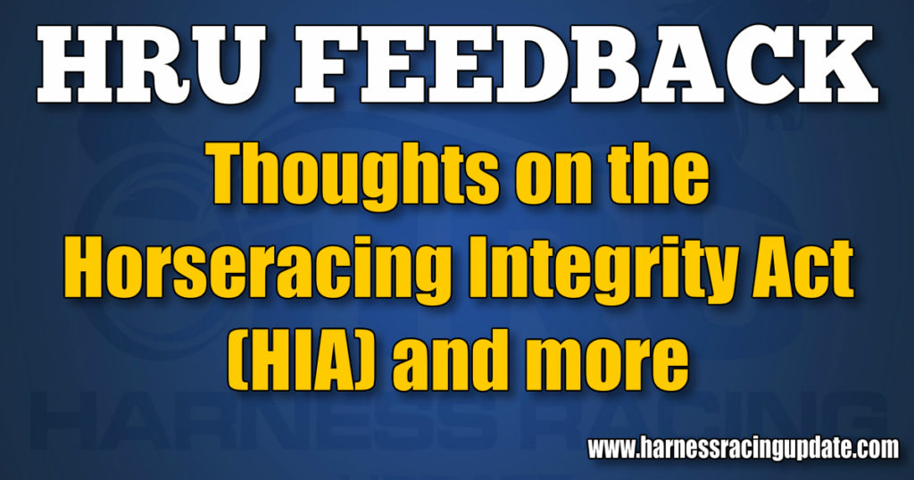 Thoughts on the Horseracing Integrity Act (HIA) and more