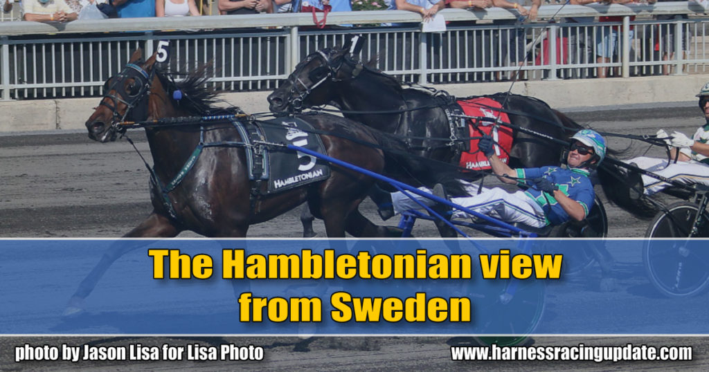The Hambletonian view from Sweden