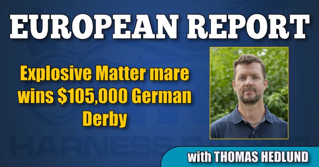 Explosive Matter mare wins $105,000 German Derby