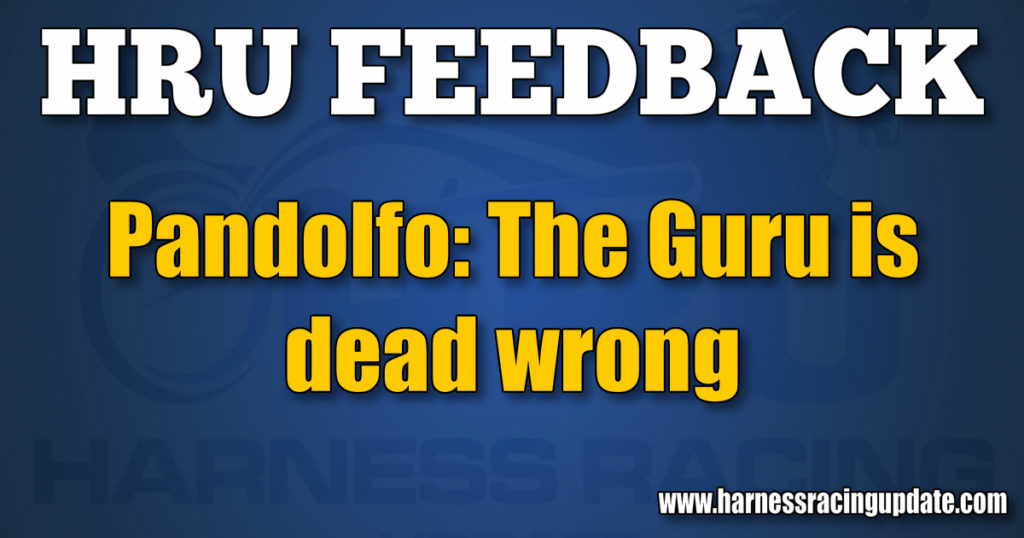Pandolfo: The Guru is dead wrong
