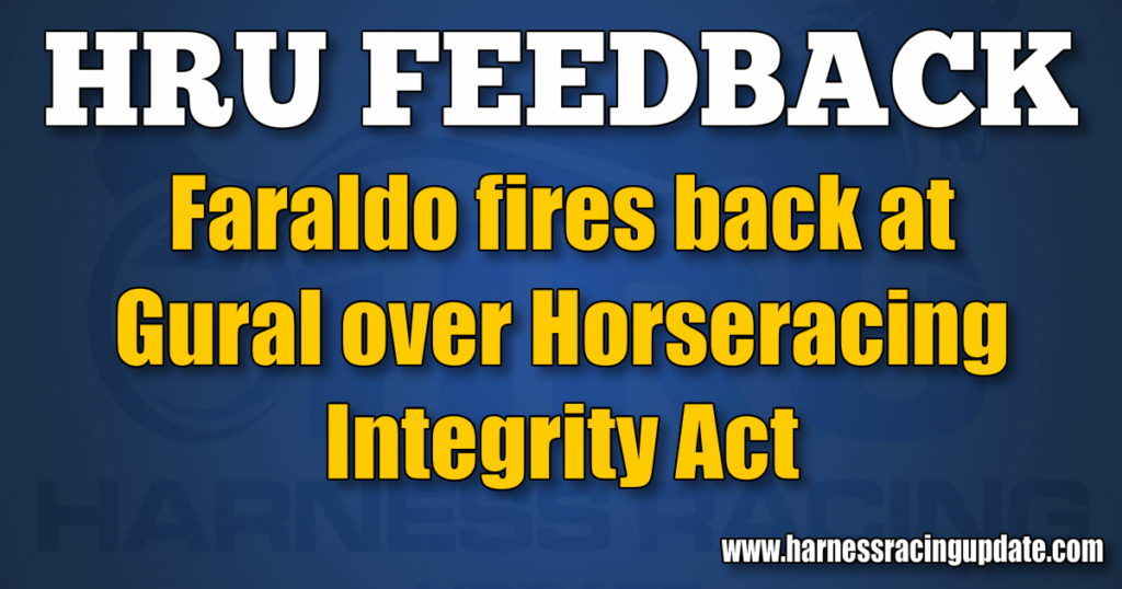 Faraldo fires back at Gural over Horseracing Integrity Act