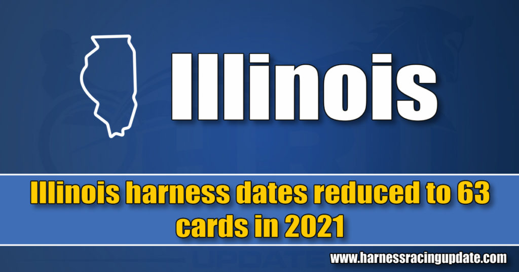 Illinois harness dates reduced to 63 cards in 2021