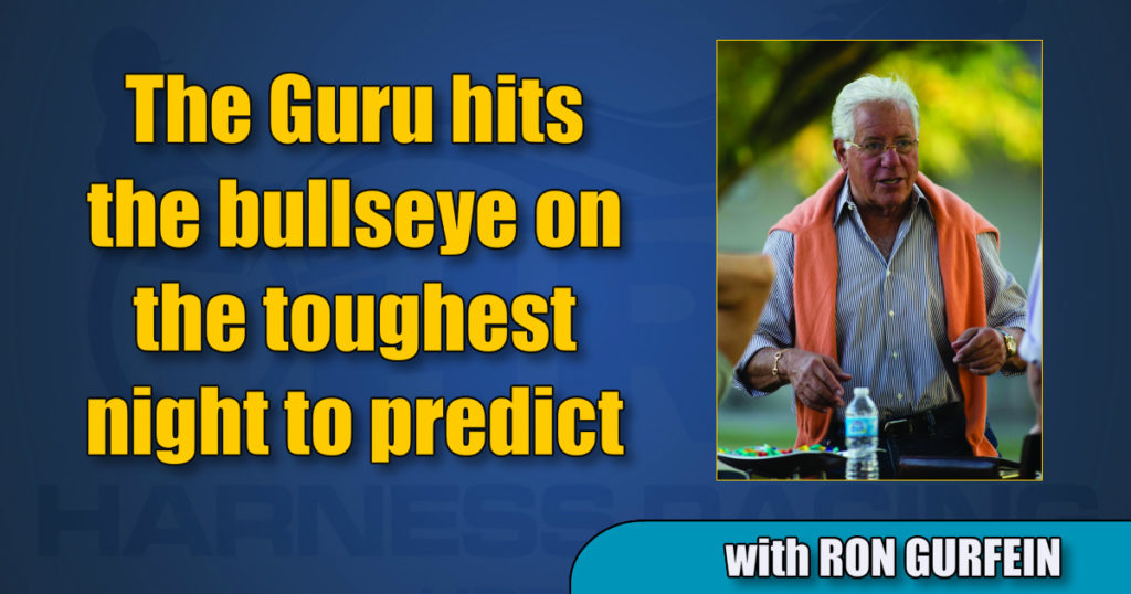 The Guru hits the bullseye on the toughest night to predict