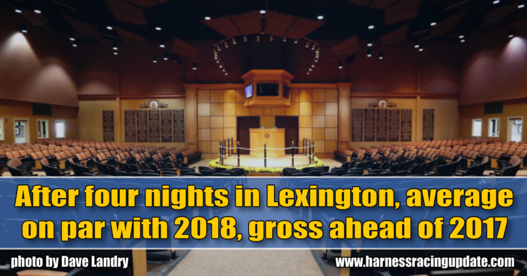 After four nights in Lexington, average on par with 2018, gross ahead of 2017