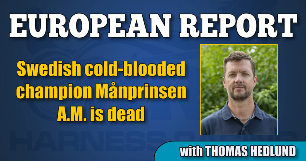 Swedish cold-blooded champion Månprinsen A.M. is dead
