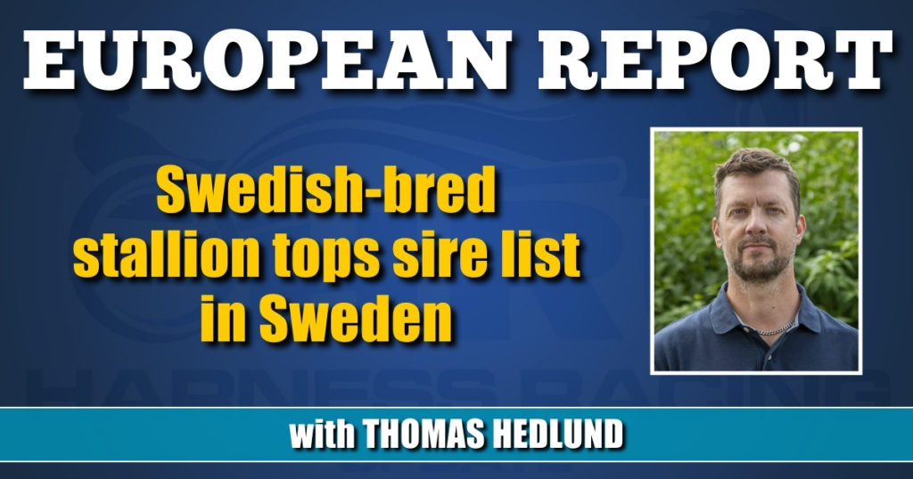 Swedish-bred stallion tops sire list in Sweden