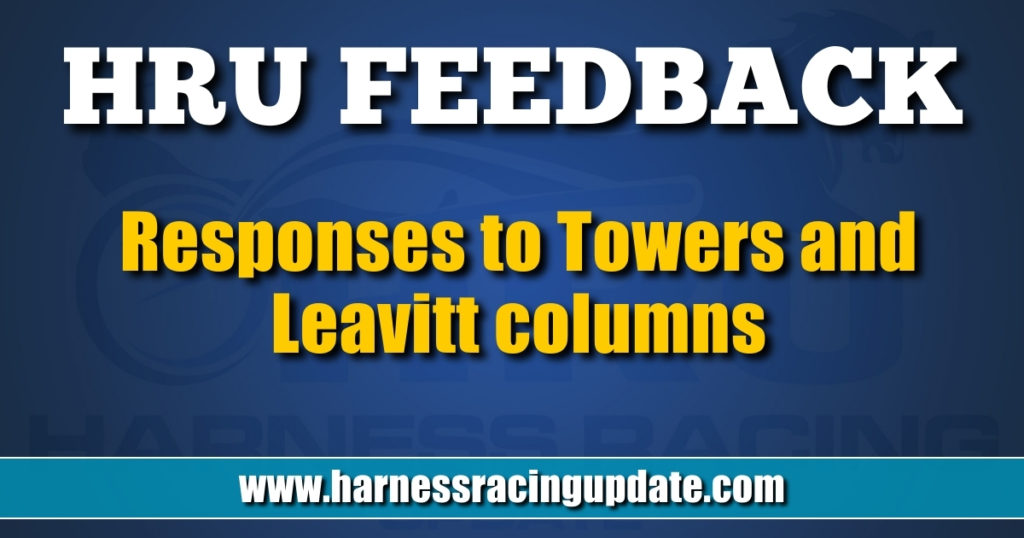 Responses to Towers and Leavitt columns