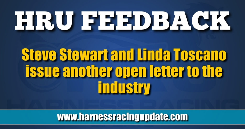 Steve Stewart and Linda Toscano issue another open letter to the industry