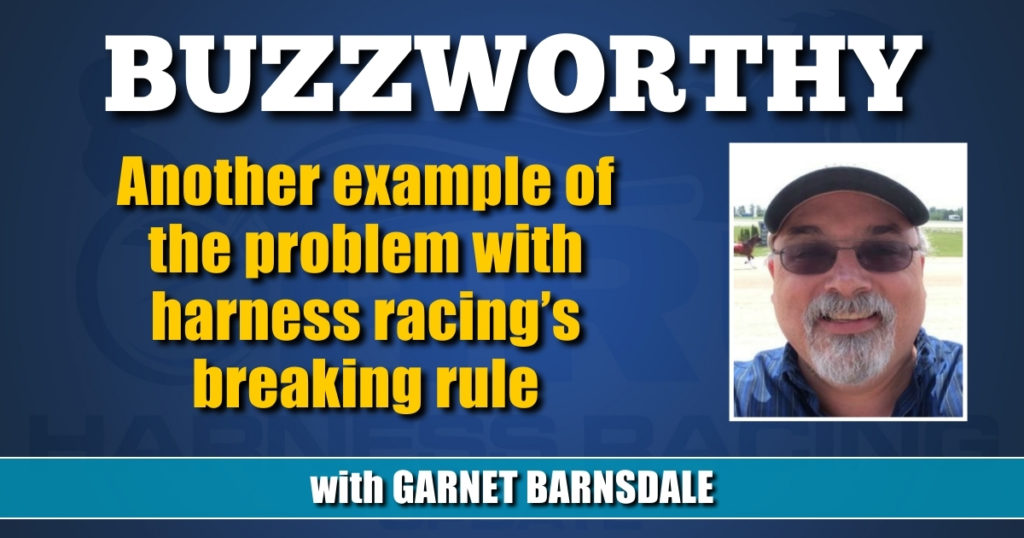 Another example of the problem with harness racing’s breaking rule