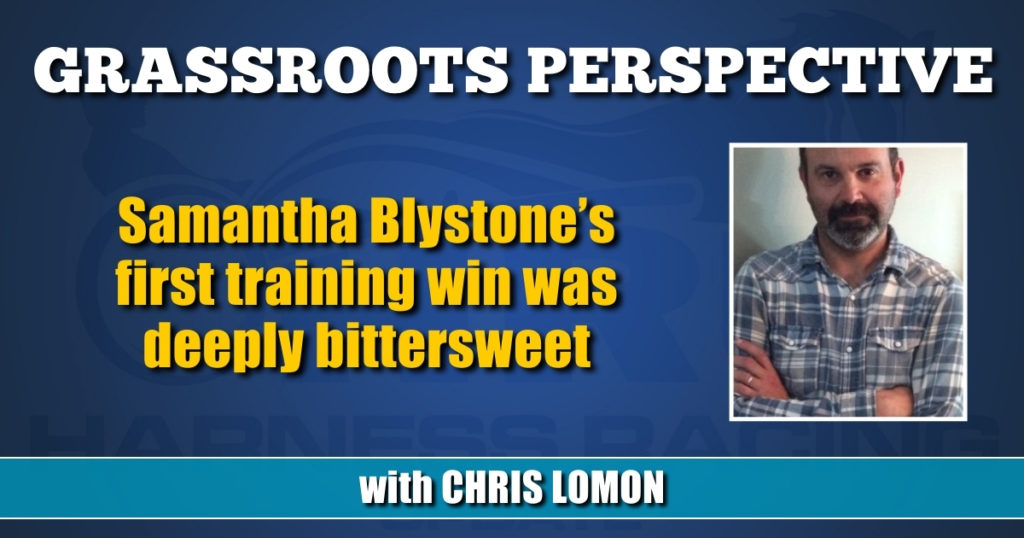 Samantha Blystone’s first training win was deeply bittersweet