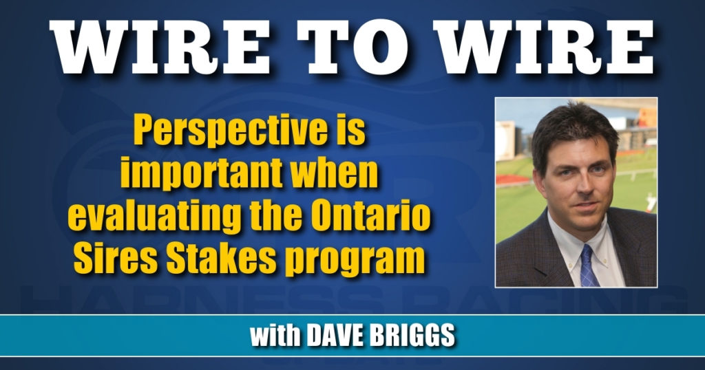 Perspective is important when evaluating the Ontario Sires Stakes program