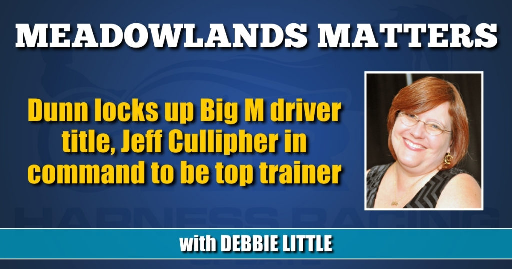 Dunn locks up Big M driver title, Jeff Cullipher in command to be top trainer
