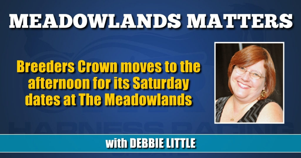 Breeders Crown moves to the afternoon for its Saturday dates at The Meadowlands