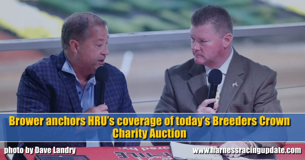 Brower anchors HRU’s coverage of today’s Breeders Crown Charity Auction