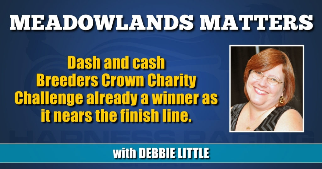 Breeders Crown Charity Challenge already a winner as it nears the finish line.