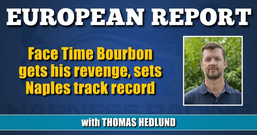 Face Time Bourbon gets his revenge, sets Naples track record