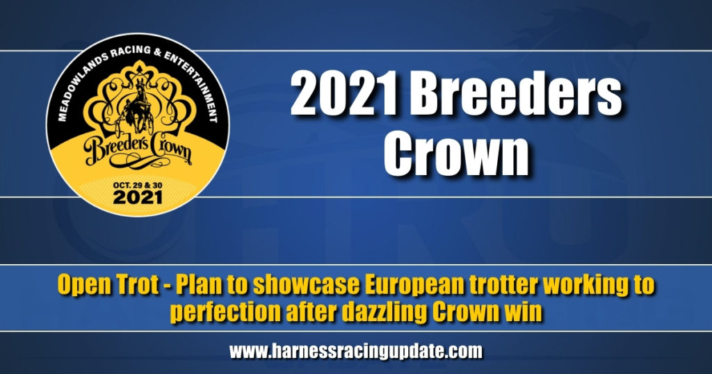 Plan to showcase European trotter working to perfection after dazzling Crown win
