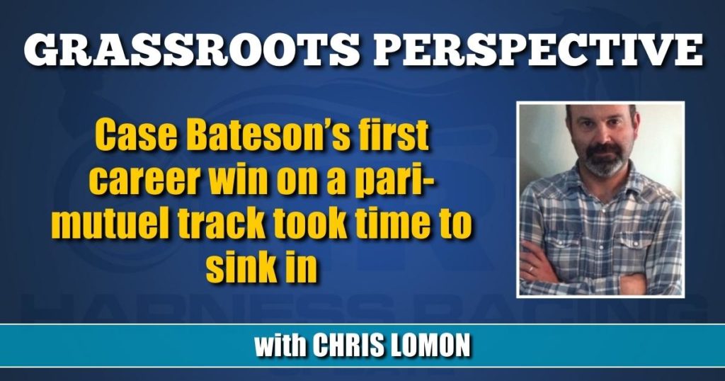 Case Bateson’s first career win on a pari-mutuel track took time to sink in