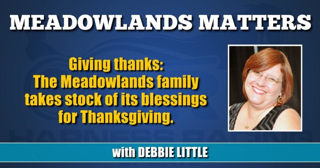 The Meadowlands family takes stock of its blessings for Thanksgiving.