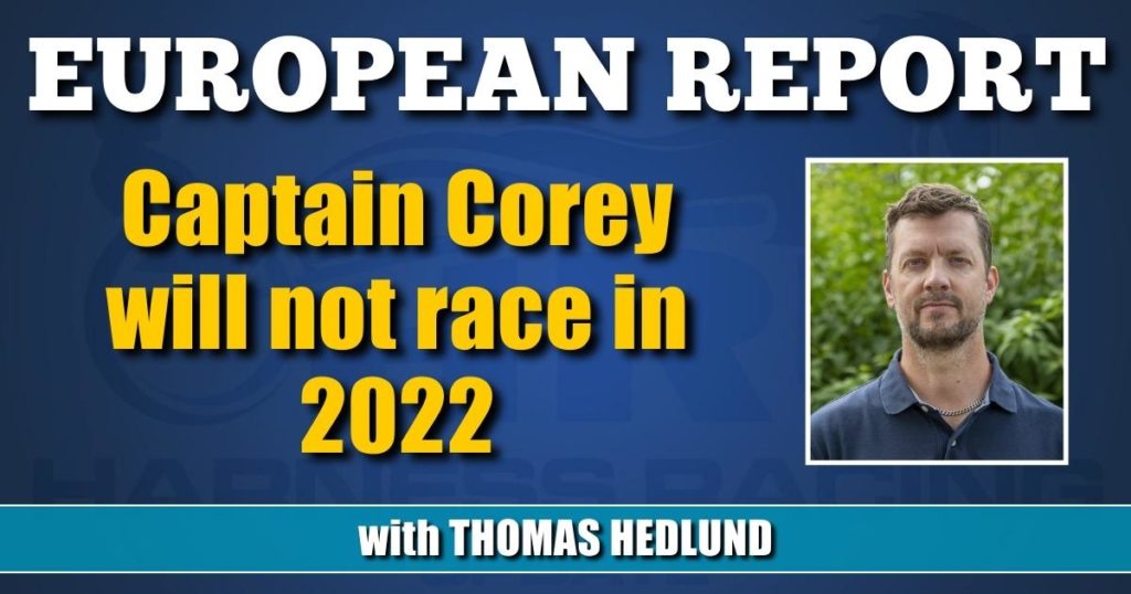 Captain Corey will not race in 2022