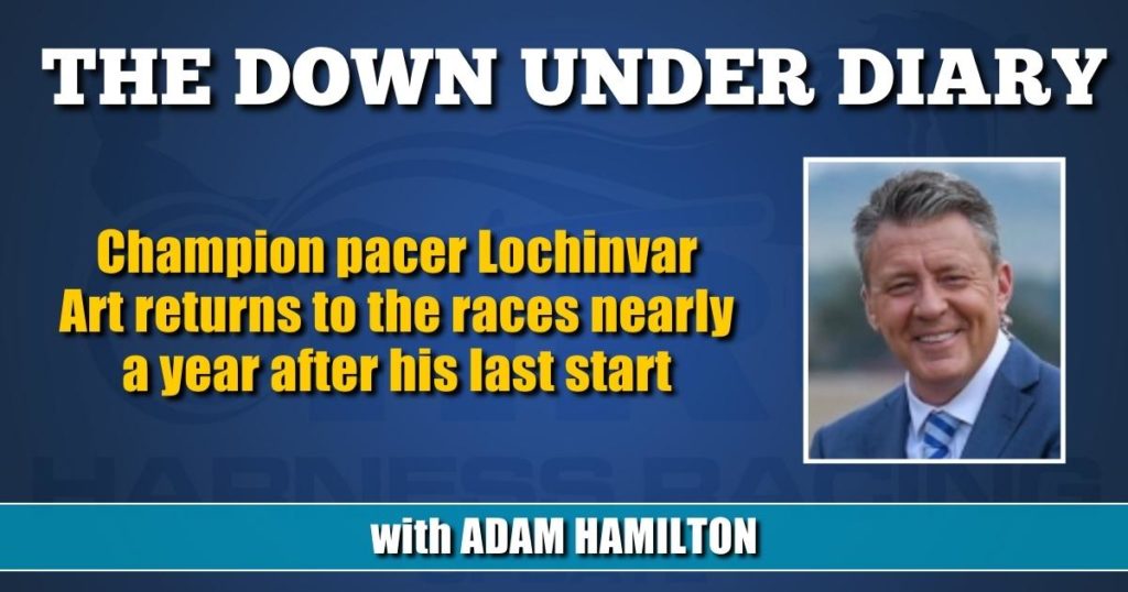 Champion pacer Lochinvar Art returns to the races nearly a year after his last start
