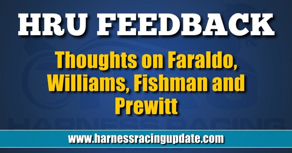 Thoughts on Faraldo, Williams, Fishman and Prewitt
