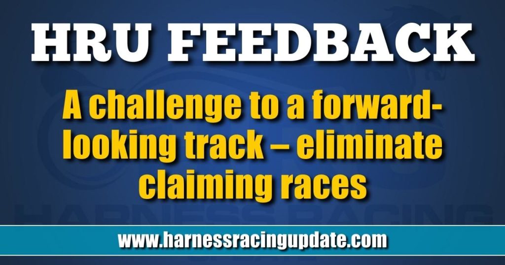 A challenge to a forward-looking track – eliminate claiming races
