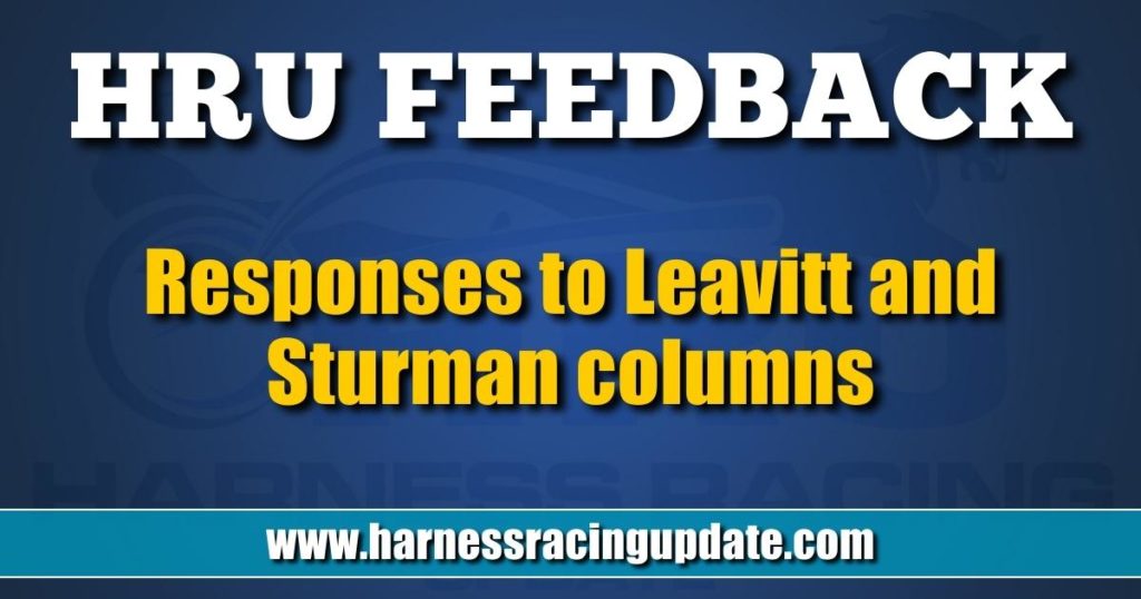 Responses to Leavitt and Sturman columns