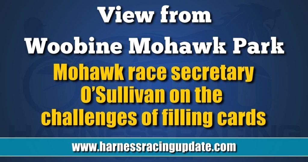 Mohawk race secretary O’Sullivan on the challenges of filling cards