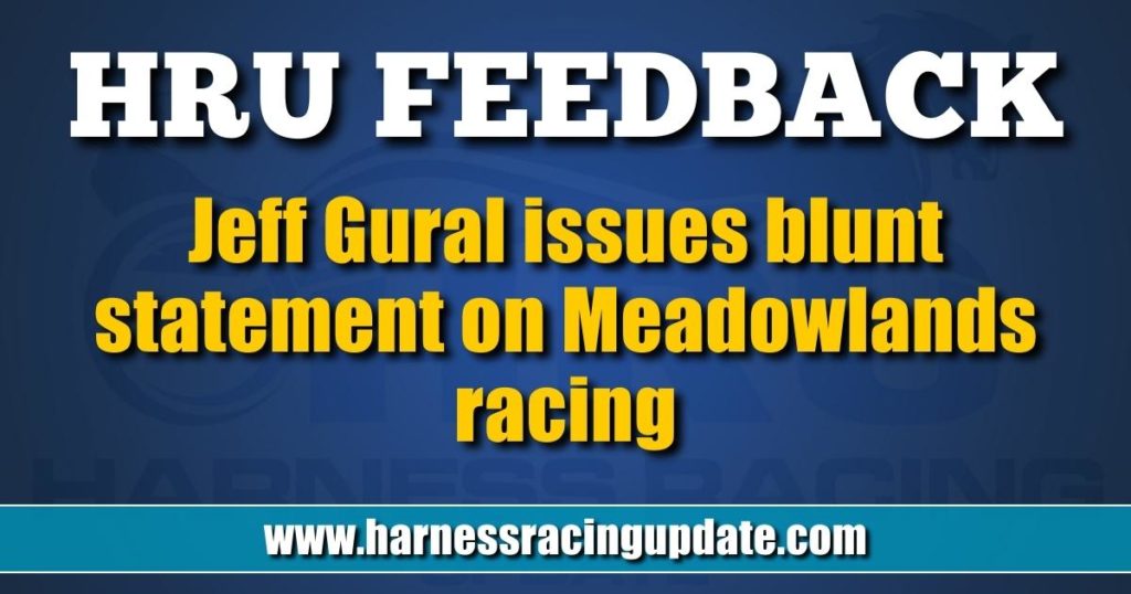 Jeff Gural issues blunt statement on Meadowlands racing